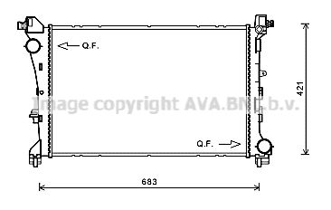 AVA QUALITY COOLING Радиатор, охлаждение двигателя FT2414